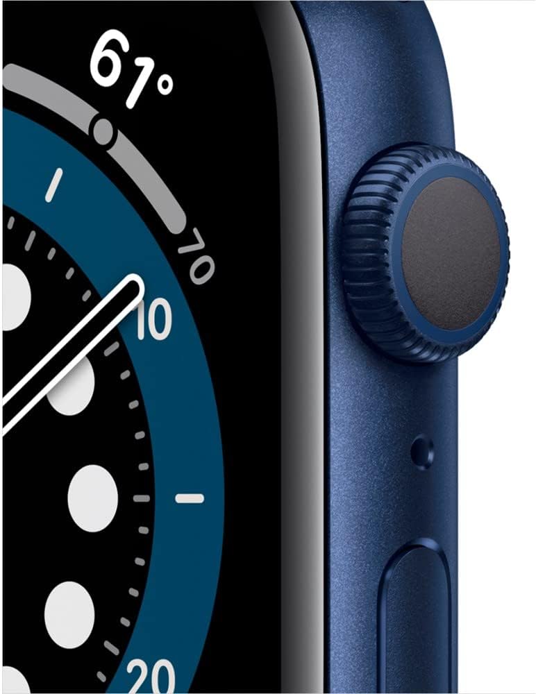 HOTApple Watch Series 6 (GPS + Cellular, 40mm) - Blue Aluminum Case with Deep Navy Sport Band (Renewed)