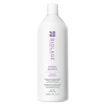 HOTBiolage Hydra Source Shampoo - For Fine to Medium Hair, Softens, Moisturizes & Adds Shine, For Dry Hair, Infused with Micro-Filtered Aloe Vera & Fermented Hyaluronic Acid, Vegan & Paraben-Free