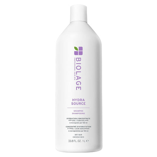 HOTBiolage Hydra Source Shampoo - For Fine to Medium Hair, Softens, Moisturizes & Adds Shine, For Dry Hair, Infused with Micro-Filtered Aloe Vera & Fermented Hyaluronic Acid, Vegan & Paraben-Free