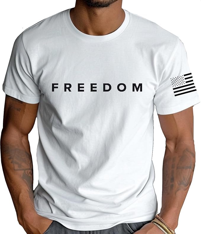 HOTFreedom Charlie Kirk White T Shirt White L I am Charlie Kirk Shirt