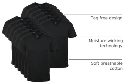 HOTGildan Men's V-Neck T-Shirts, Multipack, Style G1103