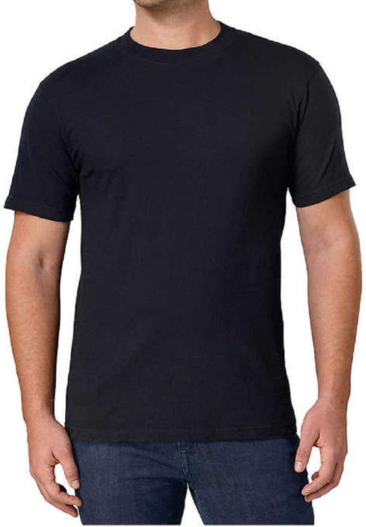 HOTKirkland Signature Men's Crew Neck Tee 100% Combed Heavyweight Cotton T-Shirts (Pack of 6)