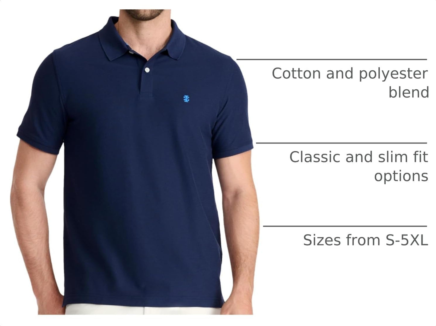 HOTIzod Men's Advantage Performance Short Sleeve Fashion Polo Shirt