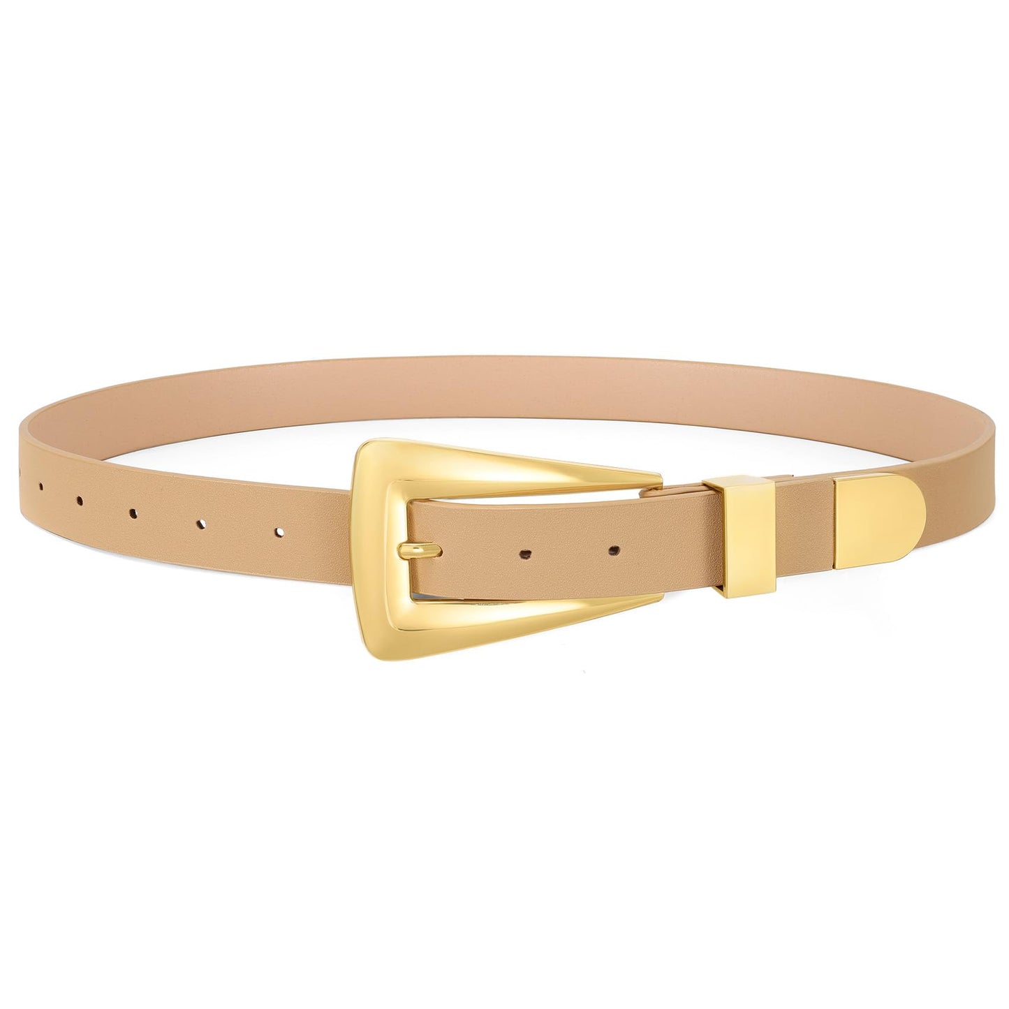 HOTWomen's Leather Belts for Jeans Pants Fashion Leather Waist Belt Ladies Dress Belts with Gold/Silver Buckle