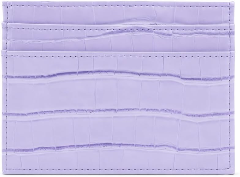 HOTCrocodile Print Slim Cardholder, Women's Wallet, Leather Texture Card Holder (black)