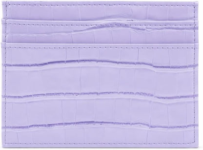 HOTCrocodile Print Slim Cardholder, Women's Wallet, Leather Texture Card Holder (black)