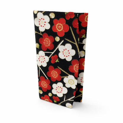 HOTCute Women's Cash Wallet [ Made in Japan ] Traditional Edo Komon Design (Cash Envelop Wallet) (Weeping plum (pink))