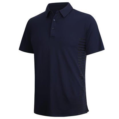 HOTAlex Vando Mens Golf Shirt Moisture Wicking Quick-Dry Short Sleeve Polo | UPF40,Soft & stretch,Sweat resistant,Multi-scene sports & office apparel