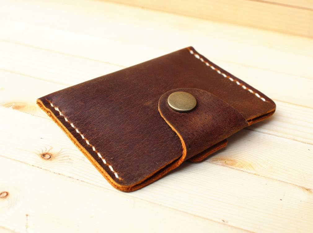 HOTHandmade Thin men's Travel Leather Small Waist Bag Card Wallet