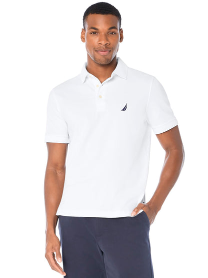 HOTNautica Men's Short Sleeve Solid Stretch Cotton Pique Polo Shirt