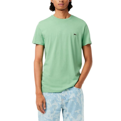 HOTLacoste Men's Short Sleeve Pima Jersey Crew Neck Tee