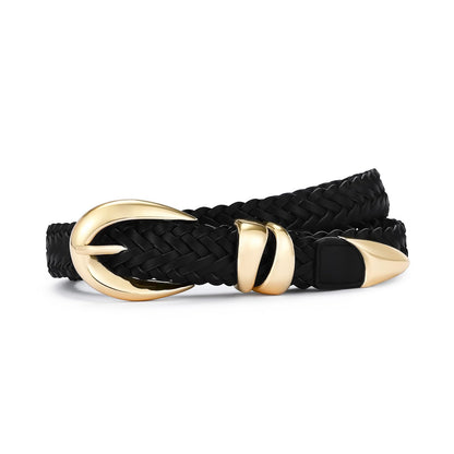 HOTBelts for Women with Gold Buckle for Jeans, Dress Leather Belts