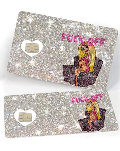 HOTExotixCard The Original Ultra Bling Reflective Card Sticker Debit -Credit Skin Shiny Removable Cover Especially Bright, Protecting No Bubble, Waterproof Card Cover (Girl Exotix)