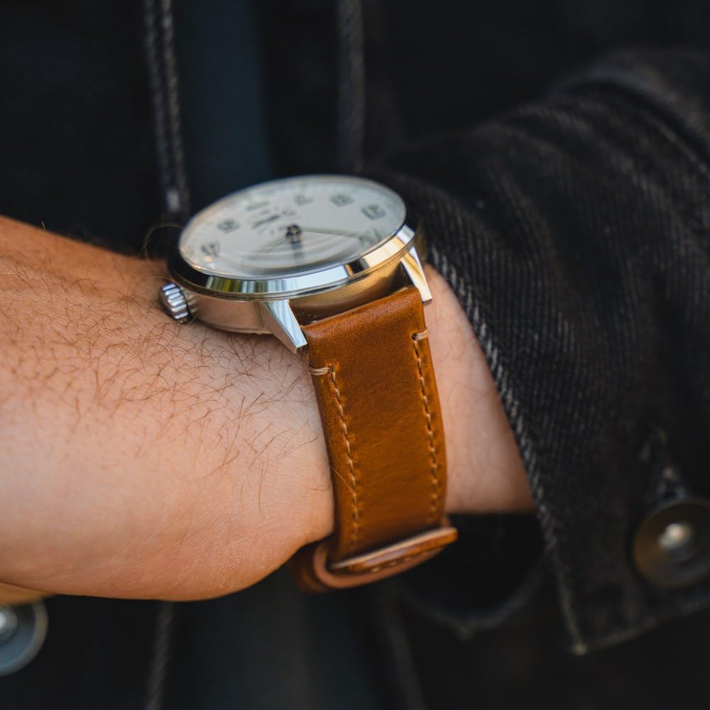 HOTBARTON WATCH BANDS - Top Grain Leather Watch Bands Compatible with Apple Watch Models - 1, 2, 3, 4, 5, 6, 7, 8, 9, 10, SE, Ultra & Ultra 2