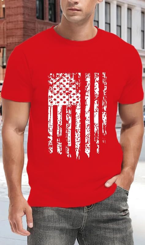 HOTMens Air Force Patriotic Shirts American Flag T-Shirt 4th of July Short Sleeve USA Memorial Day Tee Tops