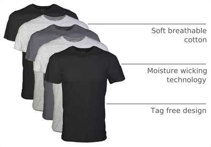 HOTGildan Men's Crew T-Shirts, Multipack, Style G1100