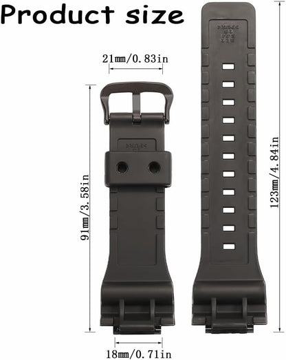 HOTReplacement Band Compatible with Casio W-735H AEQ110BW AEQ110W AQS-800W AQ-S810W Men's Watch Strap Black Resin Wristband With Metal buckle