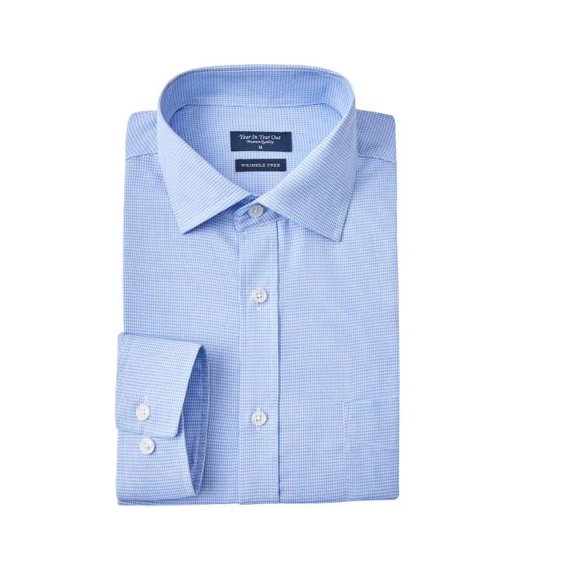 HOTYear In Year Out Wrinkle Free Dress Shirt for Men Regular Fit Long Sleeve Wrinkle Resistant Shirt