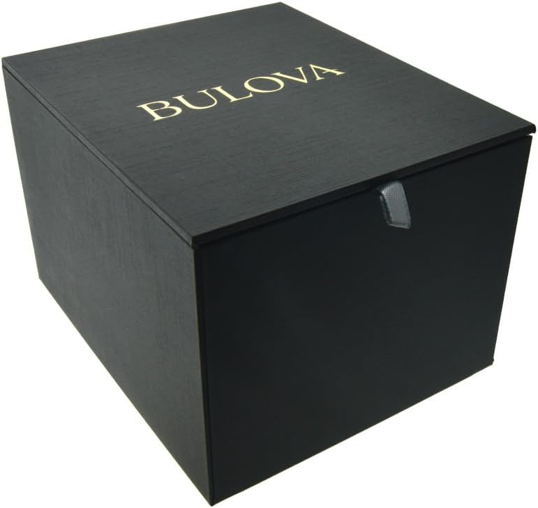 HOTBulova Men's Precisionist 3-Hand Calendar in Stainless Steel with Black Leather Strap and Black Patterned Dial Style: 96B158