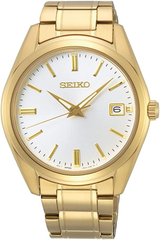 HOTSeiko Men's Essentials Steel Two Tone Japanese Quartz With Gold Strap (Model: SUR314)