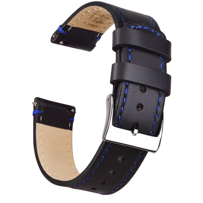 HOTRitche Christmas Gift Quick Release Leather Watch Band Leather Watch Strap 18mm 19mm 20mm 21mm 22mm 23mm or 24mm for Men and Women, White Elephant Gifts, Stocking Stuffers For Men