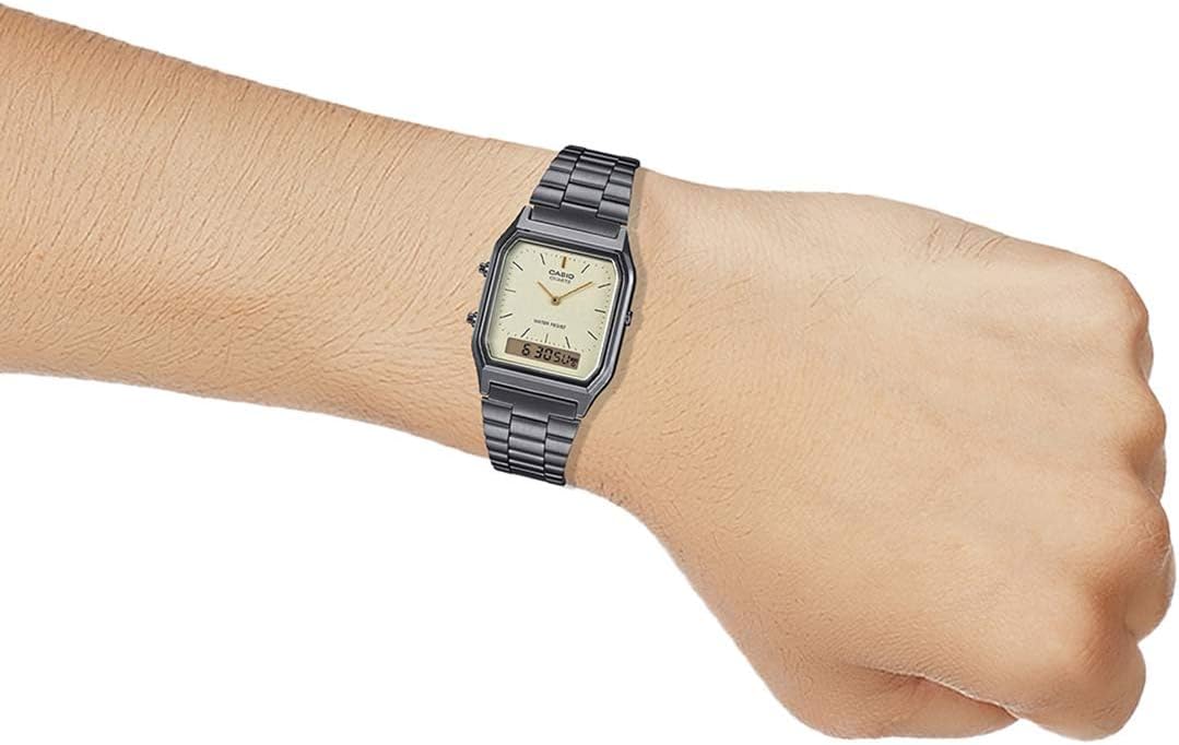 HOTCasio Analog-Digital Fashion Quartz Mens Vintage Casio AQ-230GG-9A