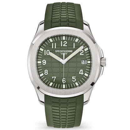 HOTSpecht & Söhne Watches for Men Japan Miyota 8215 Movement Watch Sport Movt Classic Automatic Mechanical Mens Wristwatch Rubber Strap Waterproof 40MM