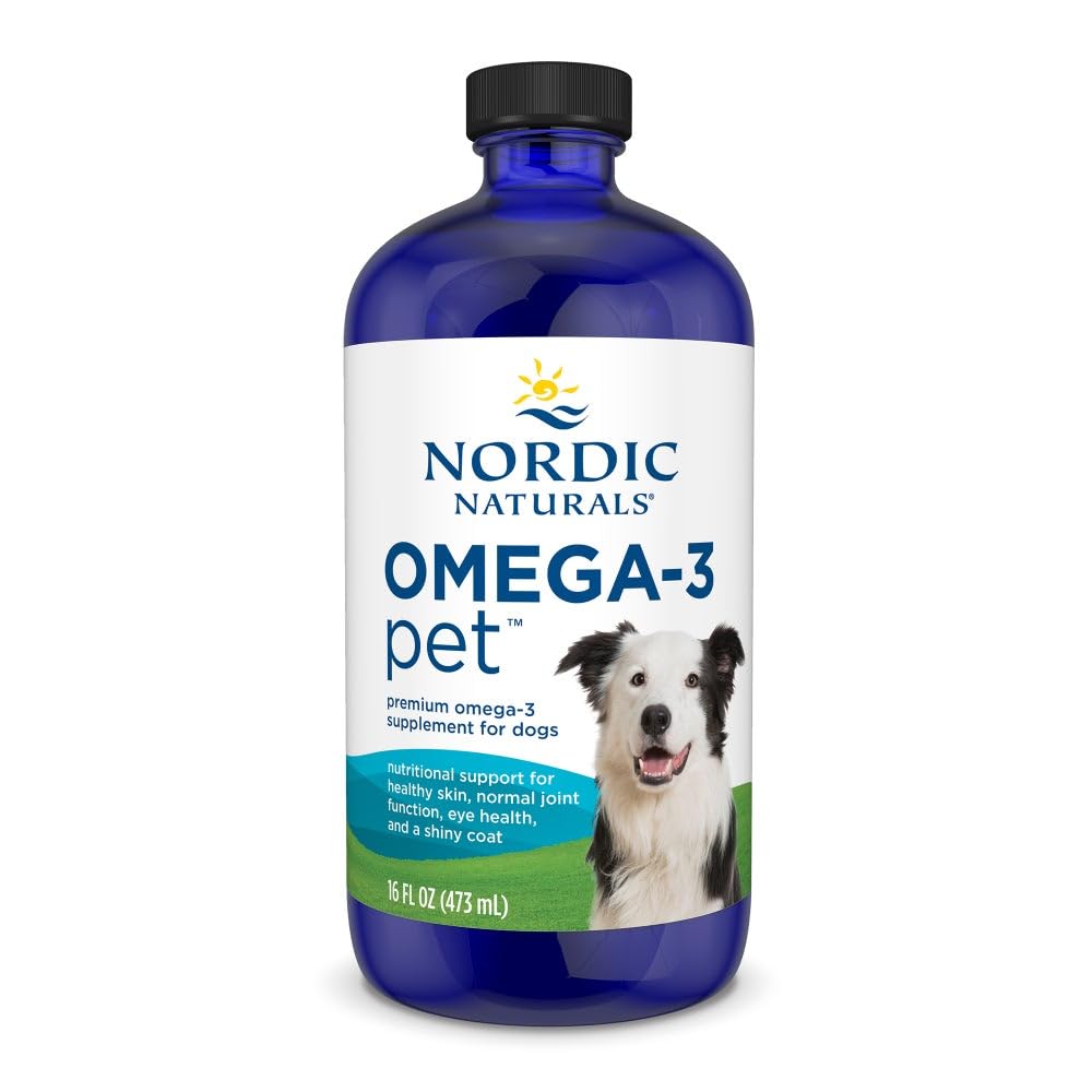 HOTNordic Naturals Omega-3 Pet, 1380mg Fish Oil for Dogs w/EPA DHA, 16oz | Delivers 1380 mg of omega-3s per teaspoon with EPA and DHA to support heart health, immunity, and overall vitality in dogs