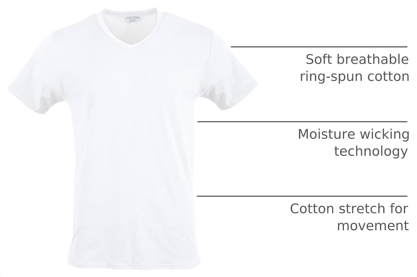HOTGildan Men's Cotton Stretch T-Shirts, Multipack