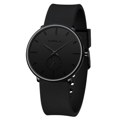 HOTCRRJU Men’s Women Watch Casual Stylish Waterproof Quartz Unisex Wristwatches, Ultra Thin Watches for Men Women, Colorful Silicone Band
