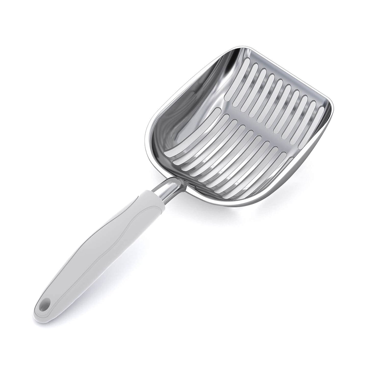 HOTWePet Cat Litter Scoop, Aluminum Alloy Sifter, Kitty Metal Scooper, Deep Shovel, Long Handle, Poop Sifting, Kitten Pooper Lifter, Durable, Heavy Duty, for Litter Box