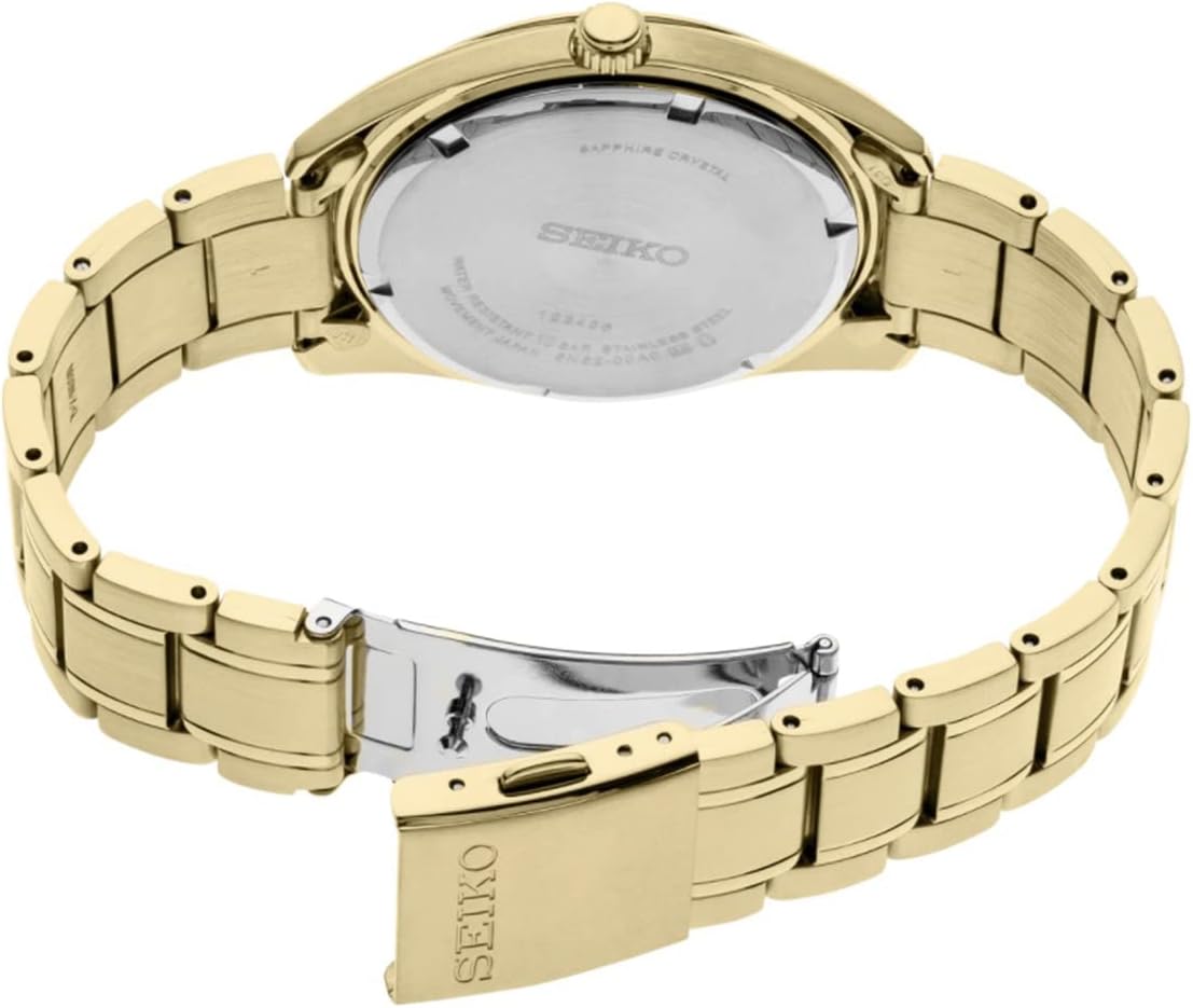 HOTSeiko Men's Essentials Steel Two Tone Japanese Quartz With Gold Strap (Model: SUR314)