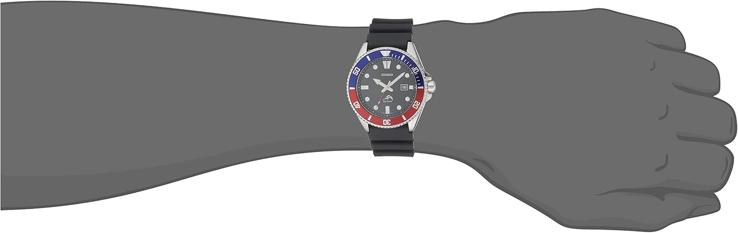 HOTCasio MDV106 Series | Unisex Analog Watch | 200M WR | Stainless Steel Case | Resin Band | 2 Hand Analog (HR, Min, SEC) | Date Display | Screw Down Crown/Screw Down Caseback | 3 Year Battery