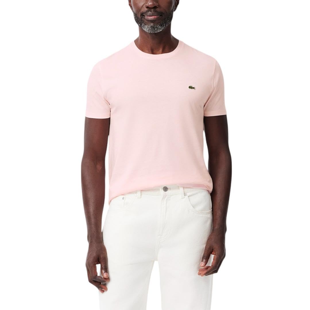 HOTLacoste Men's Short Sleeve Pima Jersey Crew Neck Tee
