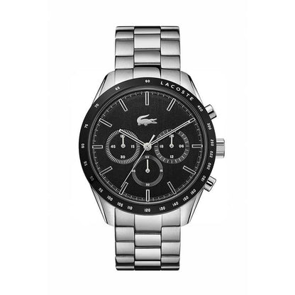 HOTLacoste Boston Men's Chronograph Watch - Classic Stainless Steel - Tachymeter - Water Resistant up to 5ATM/50 Meters - Modern Design for Him - 42mm