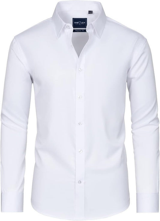 HOTAlimens & Gentle Slim Fit Dress Shirts for Men Long Sleeve Stretch Stain Proof Wrinkle Free Button Down Shirts Formal Shirts