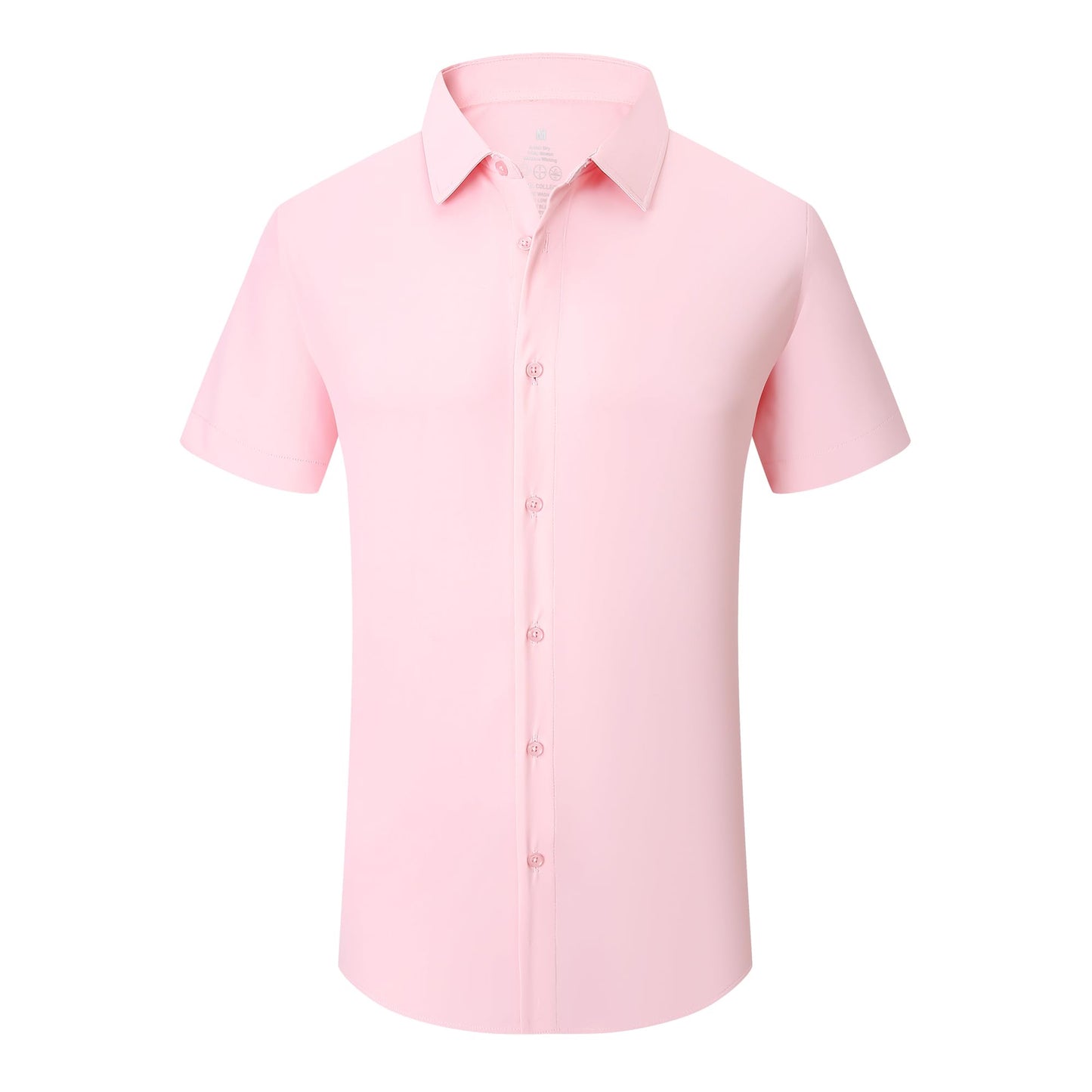 HOTSAMERM Mens Dress Shirt Stretch Wrinkle Free Casual Button Down Shirts | 4-Way Stretch & Moisture Wicking Performance Shirt for Business, Wedding, Work, Church, Easy Care Lightweight & Breathable