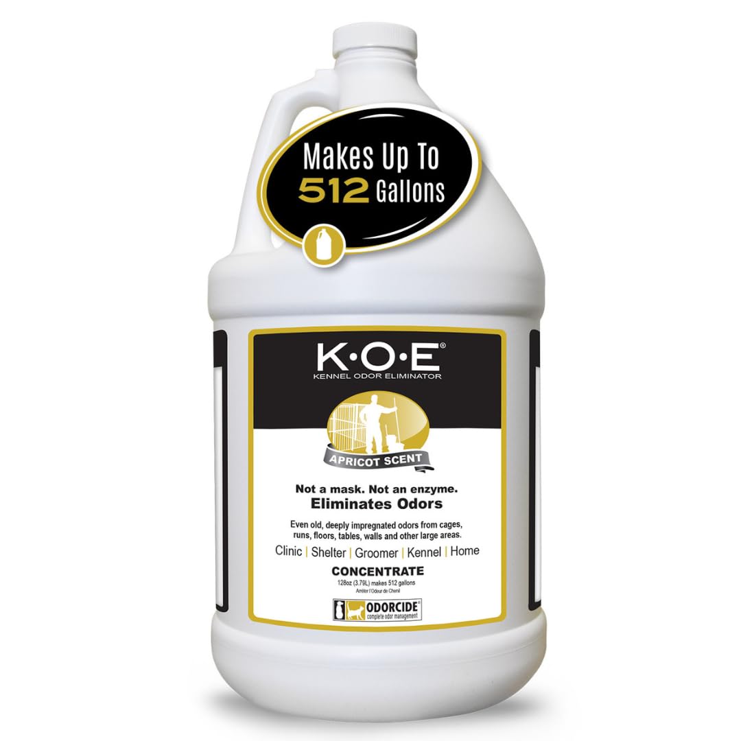 HOTOdorcide K.O.E Kennel Odor Eliminator Concentrate, Fresh Scent, 16 oz - Non-Enzymatic Formula for Cages, Runs, Home and Kennel Use