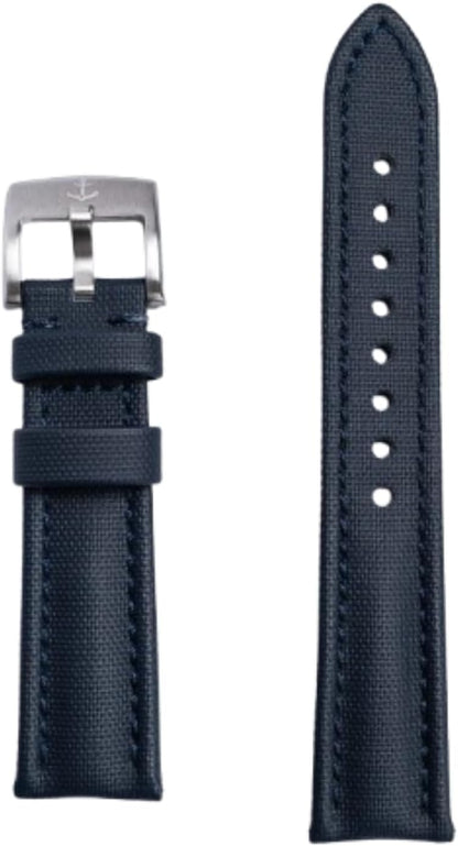 HOTAnchor Strap Co | Classic Sailcloth Watch Strap | Marine-Grade Outer + Caoutchouc Rubber Lining | Water-Resistant | Brushed 316L Stainless Steel Buckle | Fits 6.25–8.25in Wrists