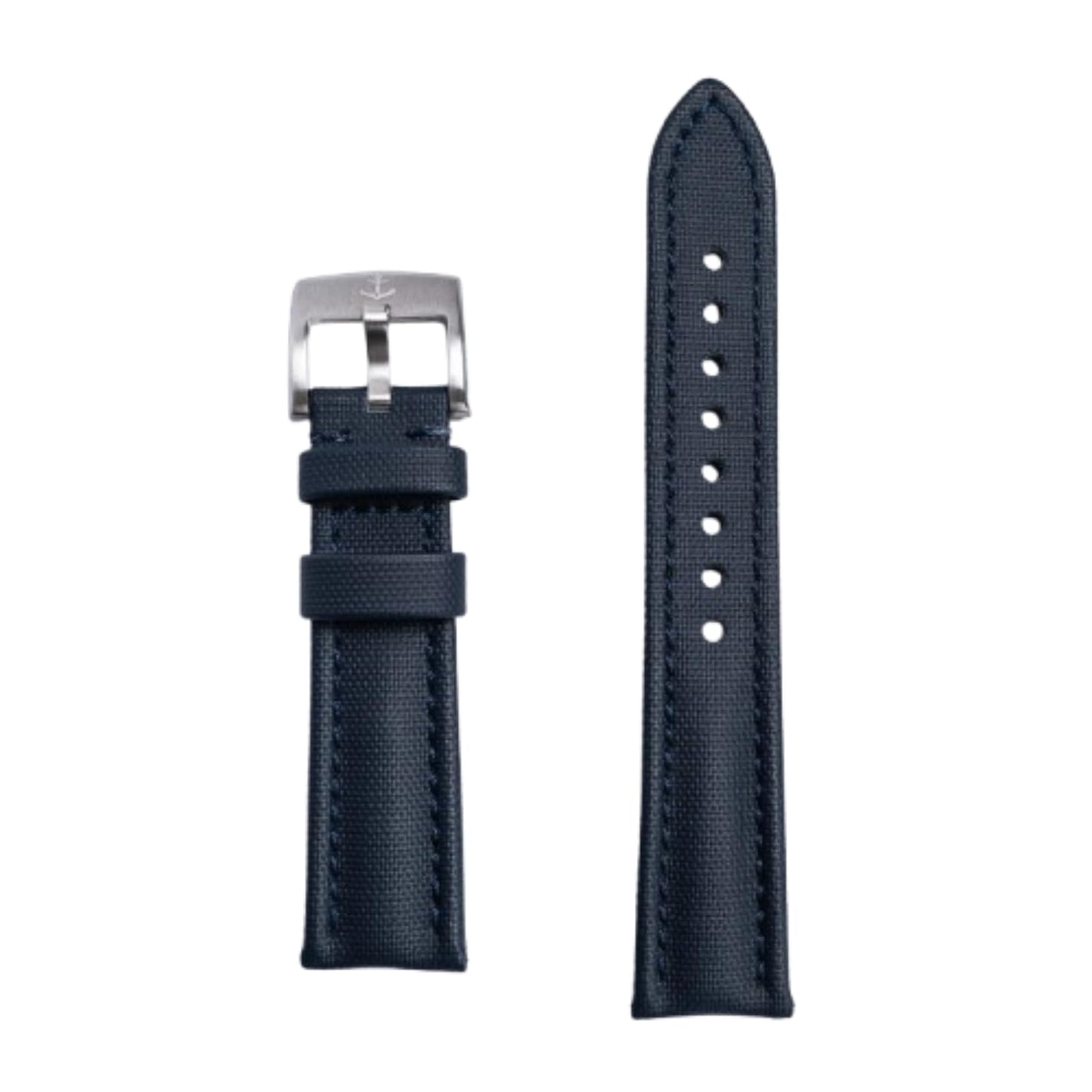 HOTAnchor Strap Co | Classic Sailcloth Watch Strap | Marine-Grade Outer + Caoutchouc Rubber Lining | Water-Resistant | Brushed 316L Stainless Steel Buckle | Fits 6.25–8.25in Wrists