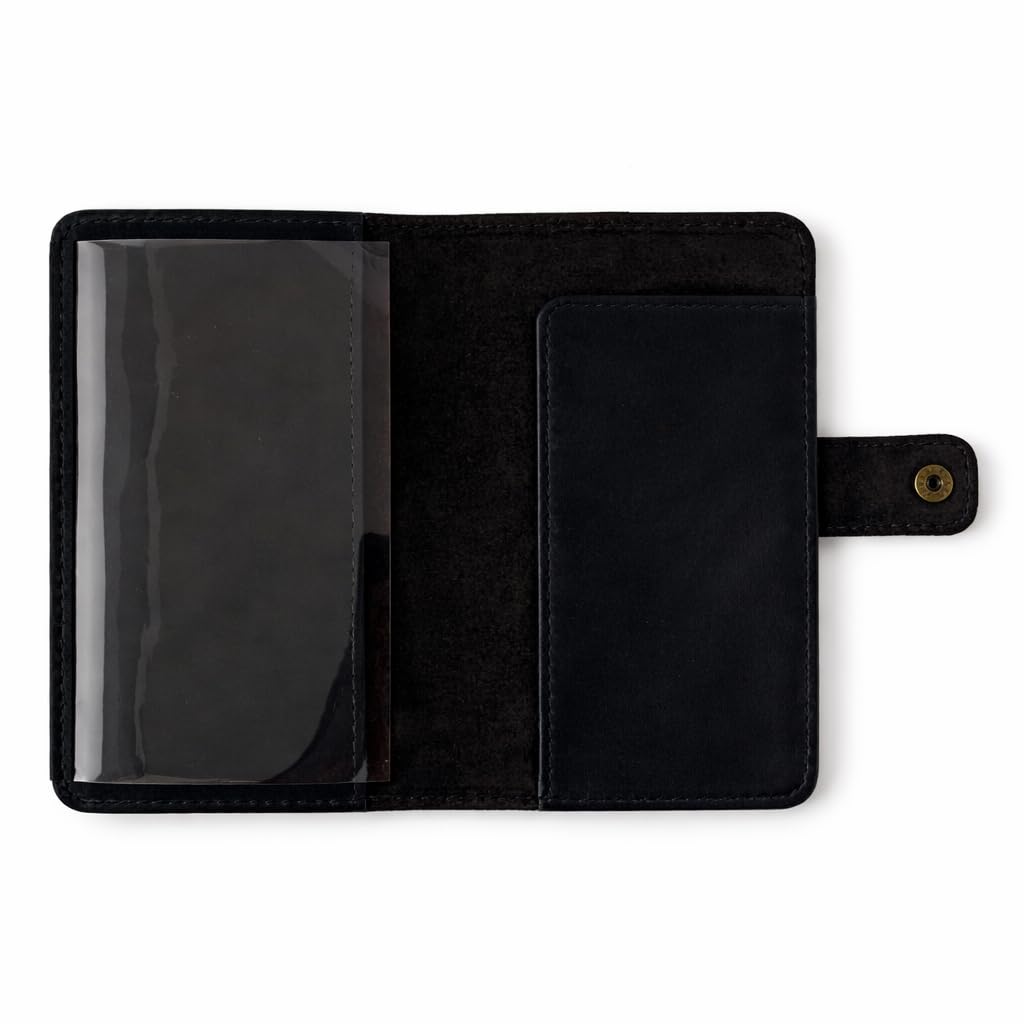 HOTGenuine Brown Leather Checkbook Cover with Divider - Slim Bifold Check Book Wallet for Men & Women, Secure Snap Closure, Fits Standard US Checkbooks 3.5 x 7 Inch