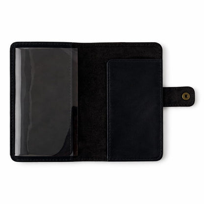 HOTGenuine Brown Leather Checkbook Cover with Divider - Slim Bifold Check Book Wallet for Men & Women, Secure Snap Closure, Fits Standard US Checkbooks 3.5 x 7 Inch