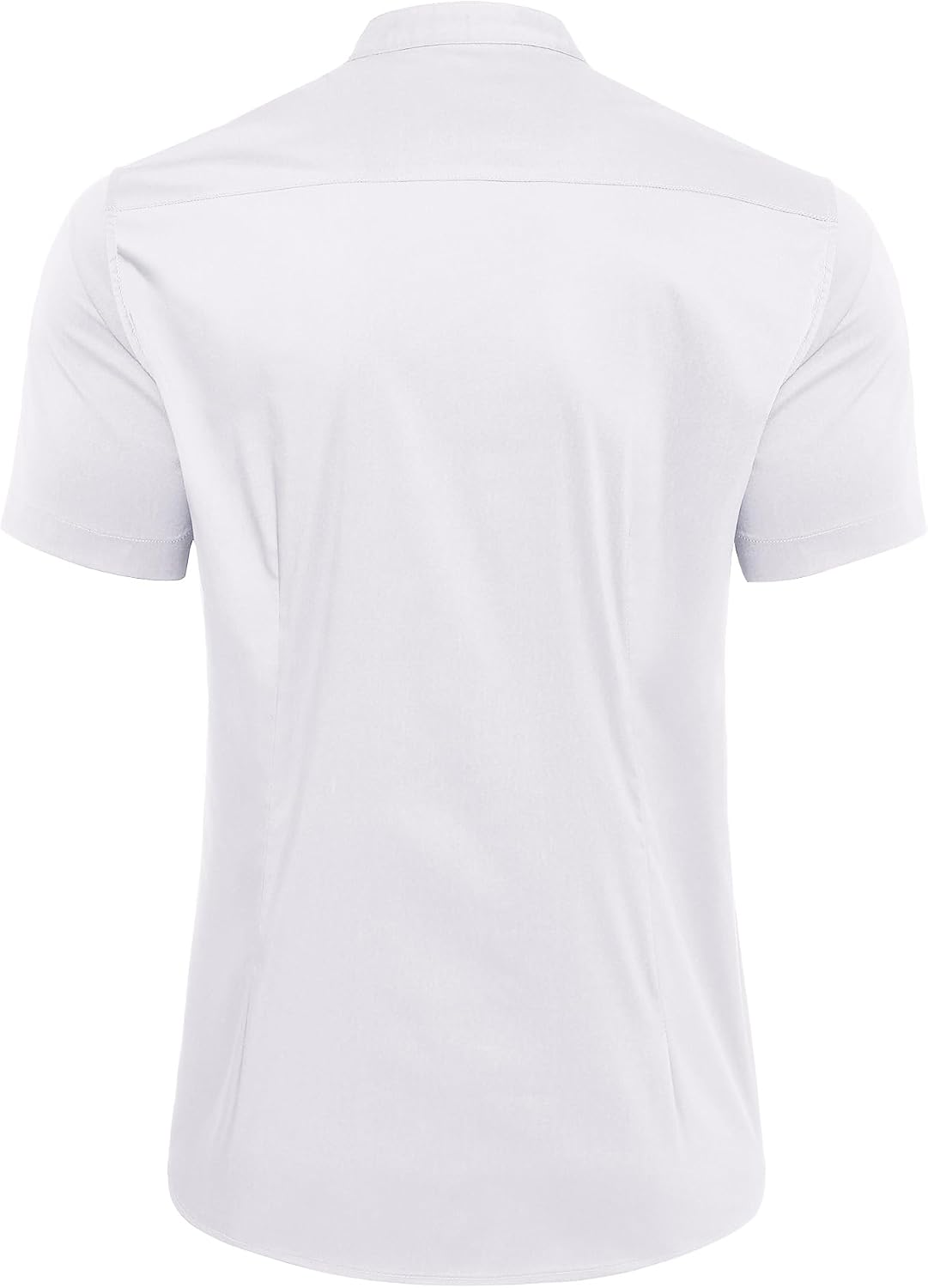 HOTCOOFANDY Muscle Fit Dress Shirts for Men Banded Collar Casual Button Down Shirts