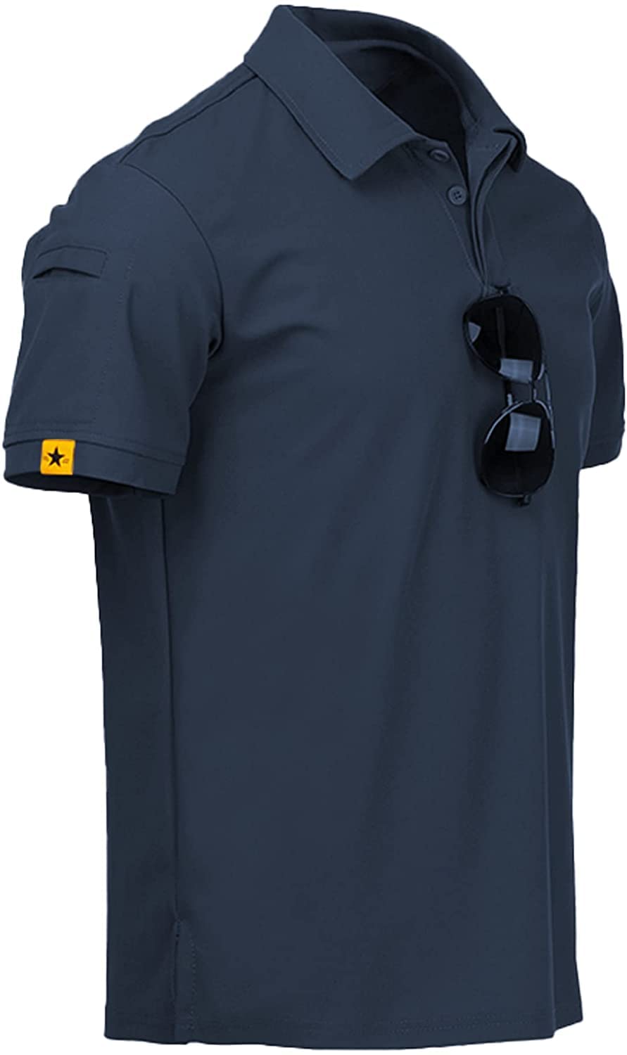 HOTV VALANCH Mens Polo Shirts Short Sleeve Moisture Wicking Golf Polo Athletic Collared Shirt Tennis T-Shirt Tops