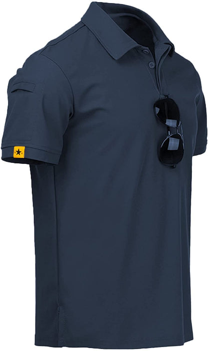 HOTV VALANCH Mens Polo Shirts Short Sleeve Moisture Wicking Golf Polo Athletic Collared Shirt Tennis T-Shirt Tops