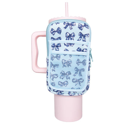 HOTKATYDID Tumbler Zipper Pouch and Phone Holder with 3 Pockets - Compact Water Bottle Pouch for Wallet, Keys, and Phone - Premium Tumbler Accessories