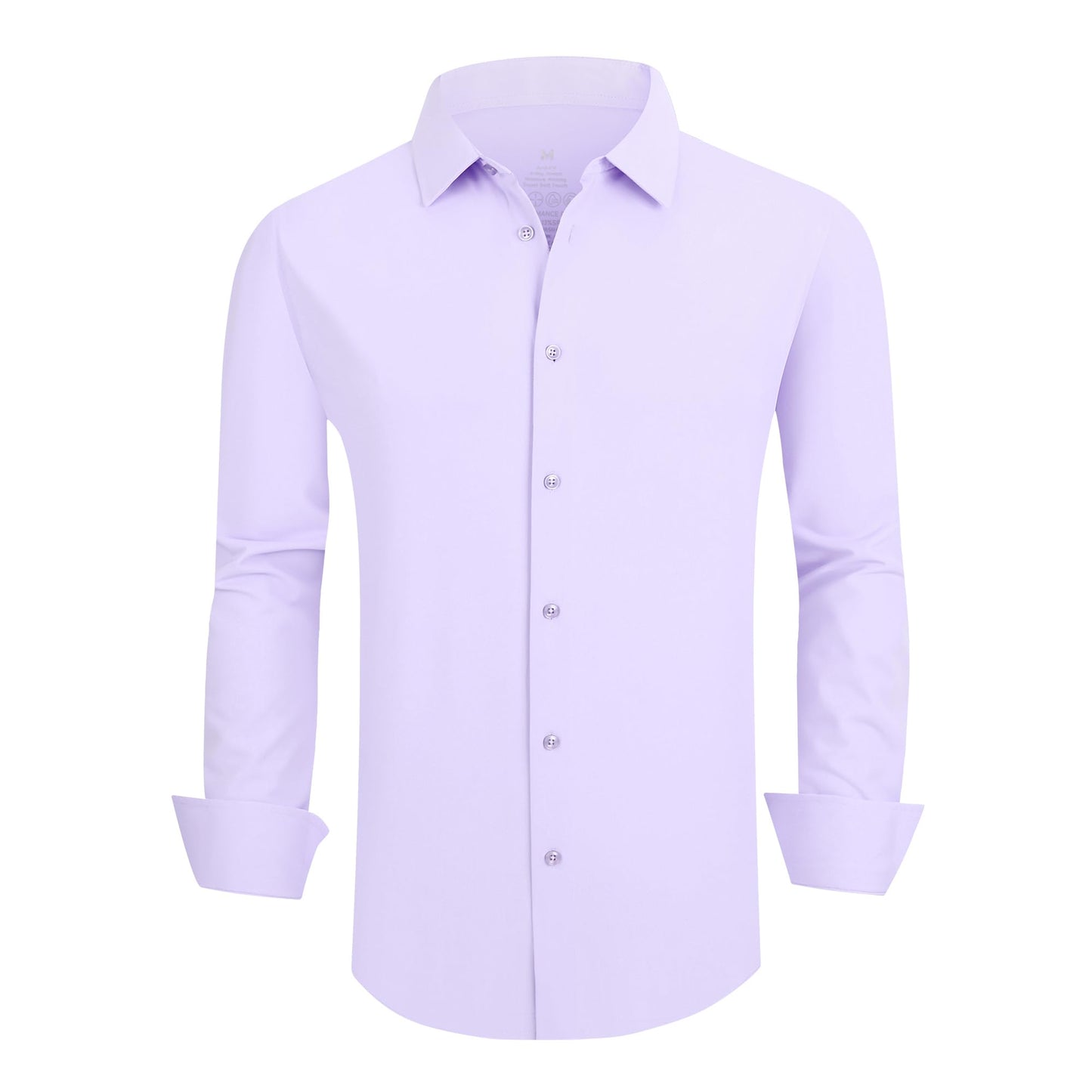HOTSAMERM Mens Dress Shirt Stretch Wrinkle Free Casual Button Down Shirts | 4-Way Stretch & Moisture Wicking Performance Shirt for Business, Wedding, Work, Church, Easy Care Lightweight & Breathable