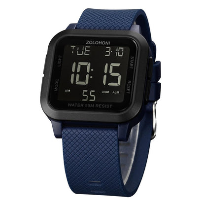 HOTMens Digital Watches for Men Waterproof Large Square Wrist Watch | Big face wristwatch for women, Simple work watches for men,Reloj para hombre,Chronograph,Alarm,Stopwatch,Dual Time,Date,Light