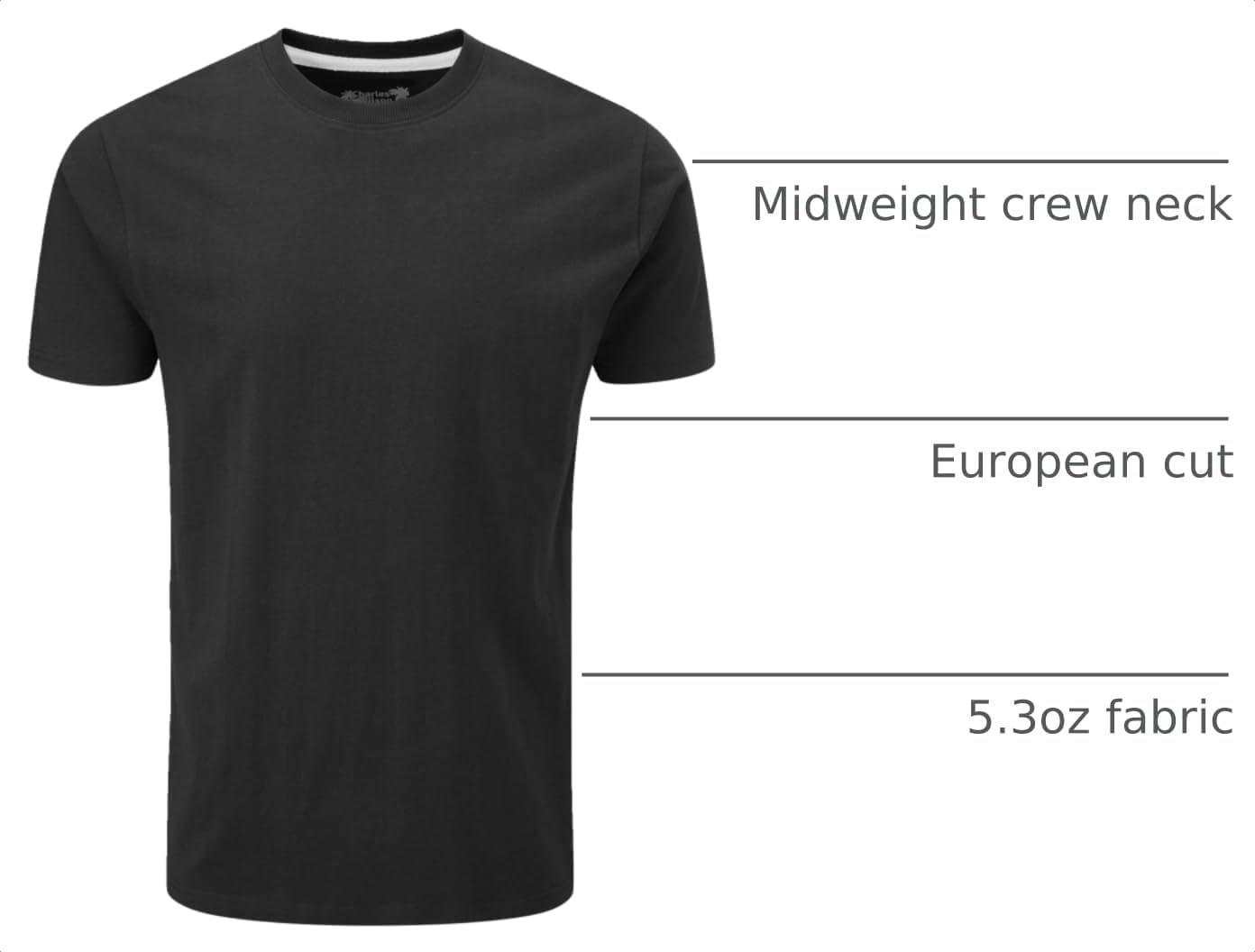 HOTCharles Wilson Men's 5 Pack Crew Neck T-Shirt