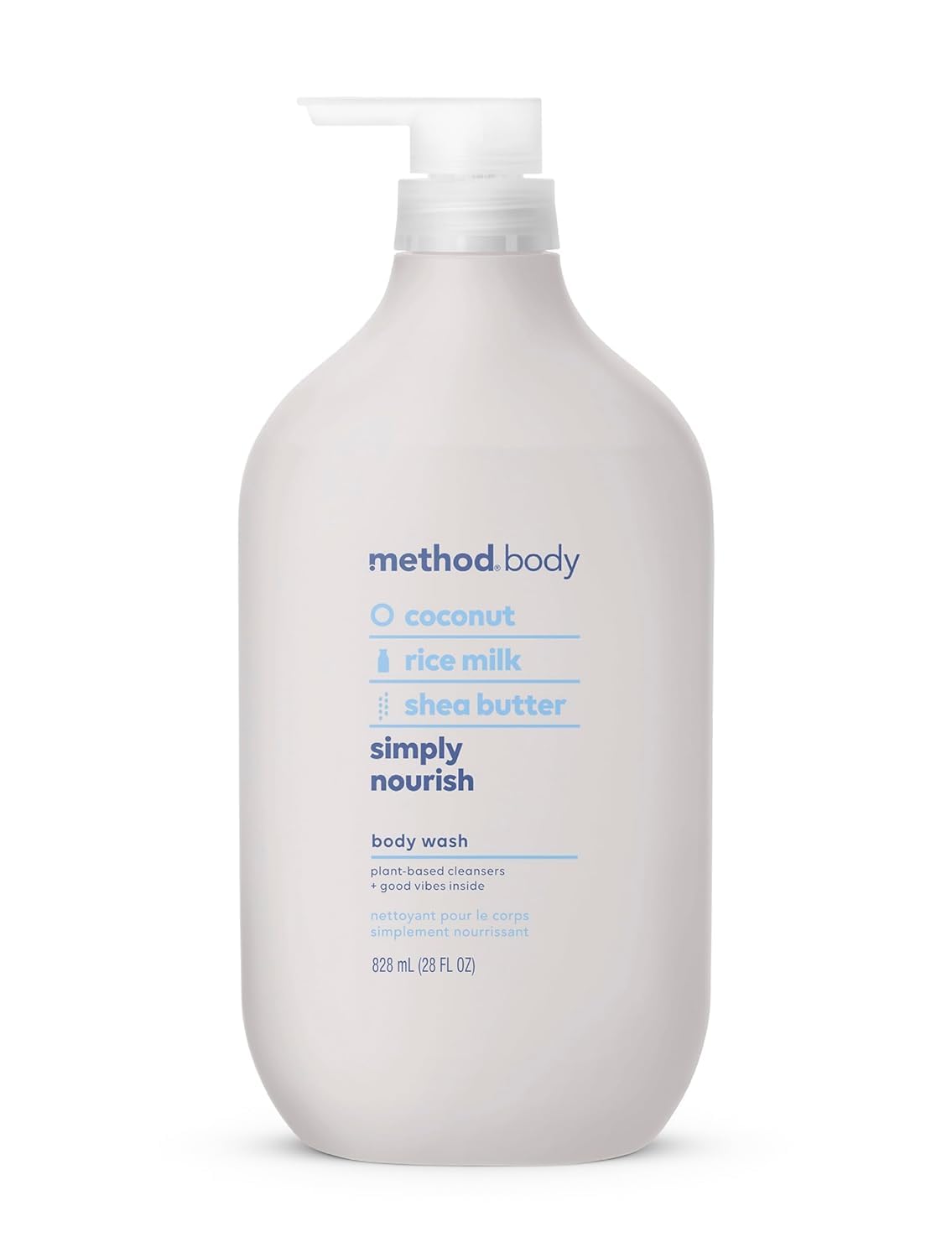 HOTmethod Body Wash, Simply Nourish - Leaves Skin Feeling Soft & Moisturized, Made Without Parabens, Notes of Coconut, Rice Milk & Shea Butter, 28 Fl Oz